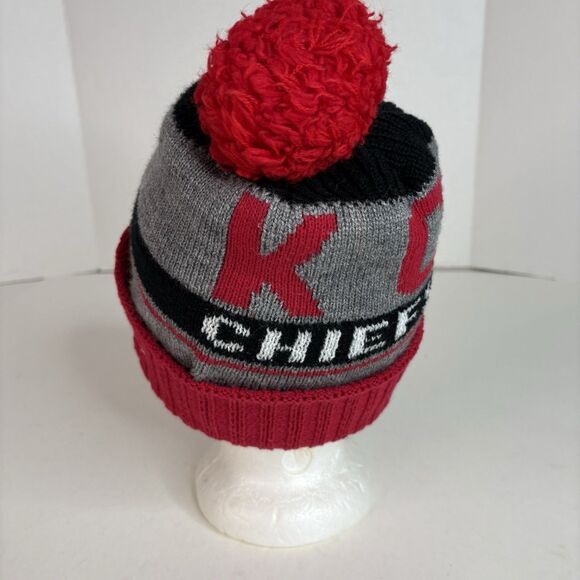 Kansas City Chiefs Cuffed Beanie Hat, Red, New Era, Pom - Picture 3 of 7